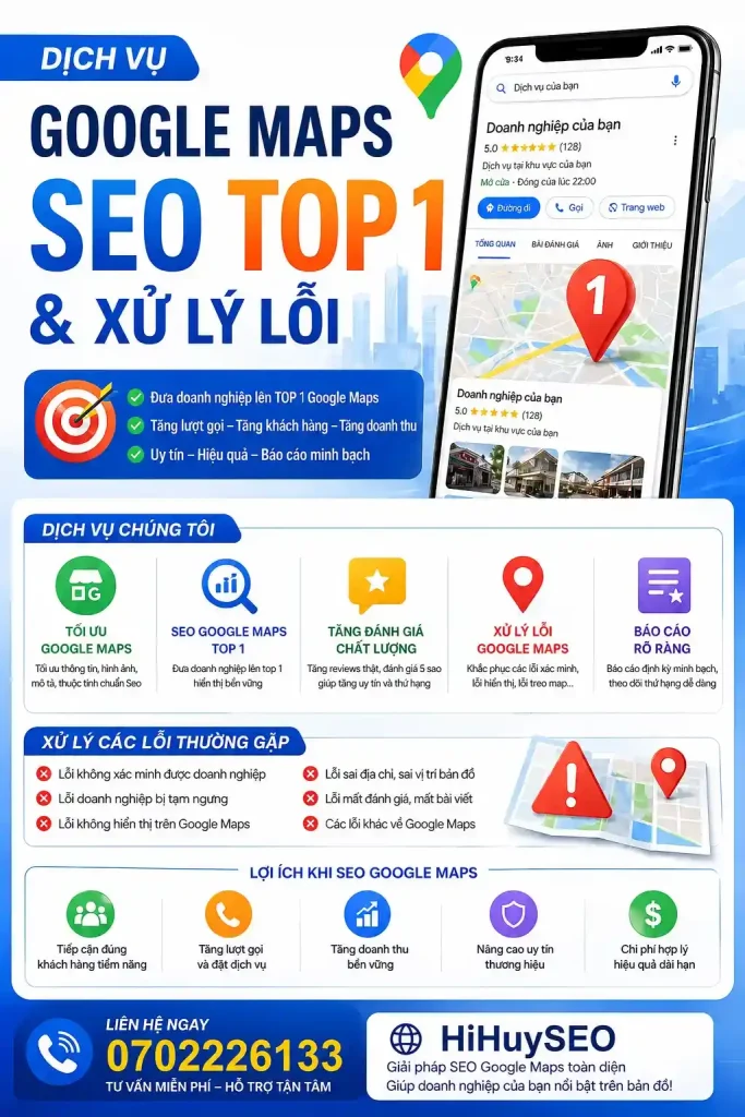 Dịch vụ SEO google maps lên top vị trí